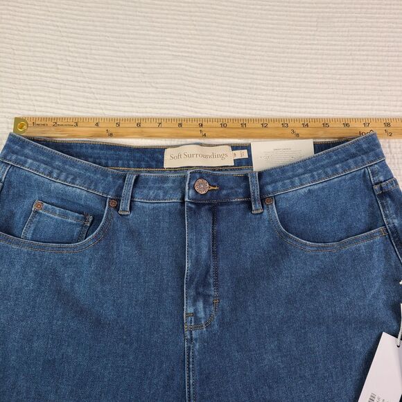 Soft Surroundings SZ 18 Petite Blue Cotton Blend Stretch Jeans NWT 3fy33 - Picture 4 of 14